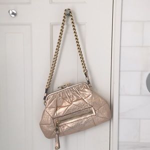Rose gold Marc Jacobs purse with gold chain link